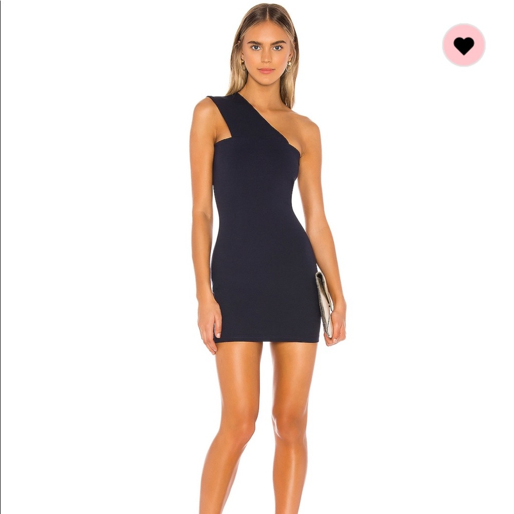 Superdown Navy One shoulder Dress New w tags